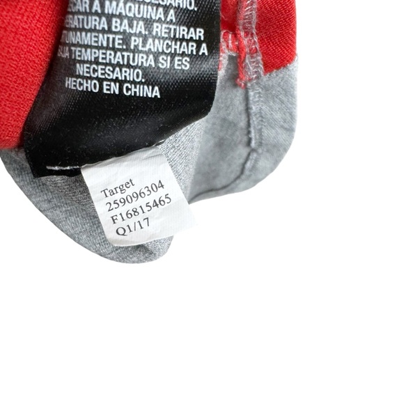 Mossimo Gray Sheath T-shirt Dress Red Side Stripes Size Large - Picture 6 of 7